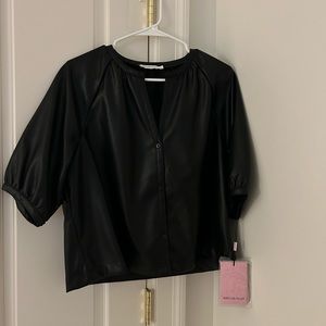 Avec Les Filles Leather Top